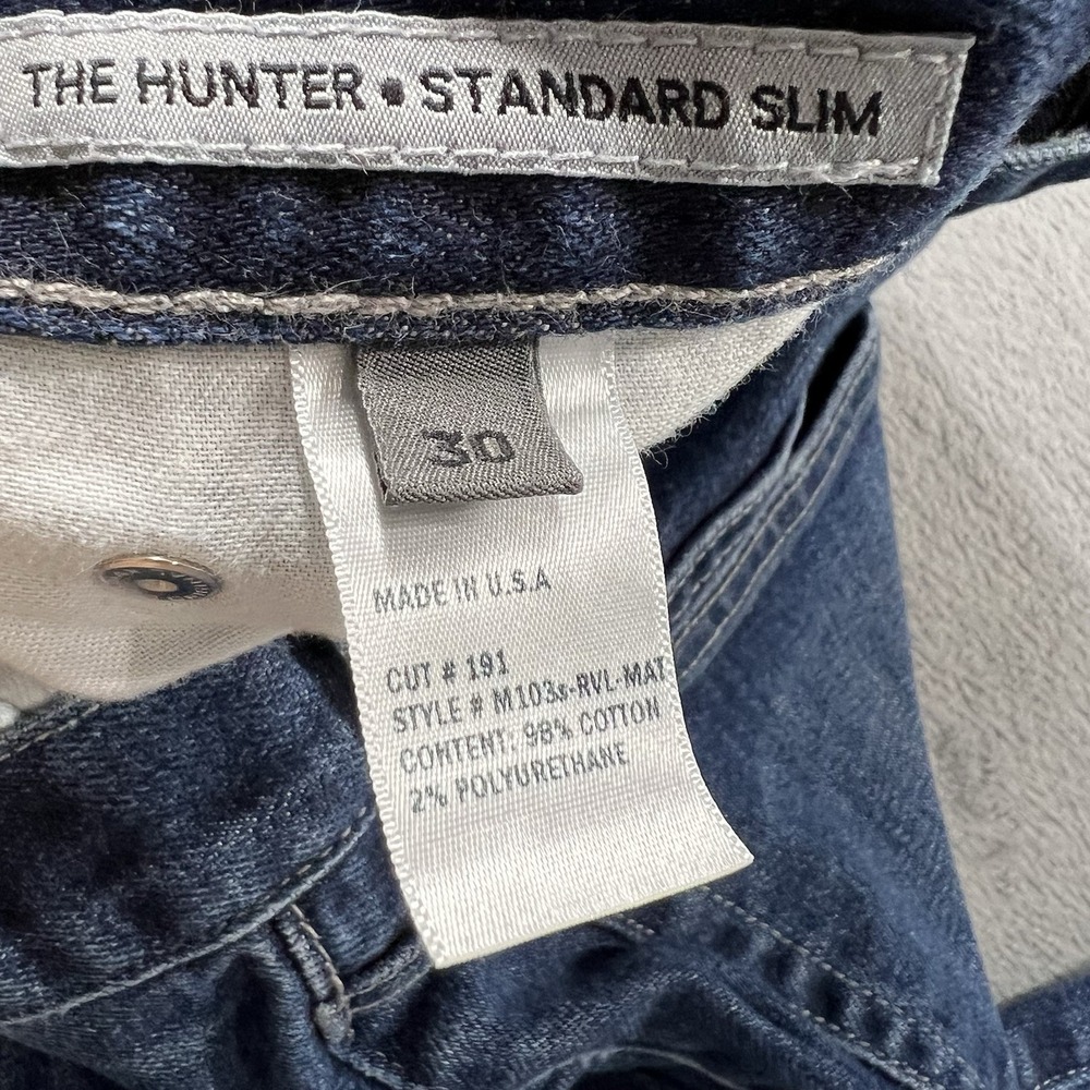 S.M.N Jeans Mens 30x32 Blue Hunter Standard Slim Selvedge USA Made SMN Denim - Picture 3 of 12